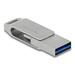 Delock Flash disk USB 5 Gbps, USB-C™ + Typ-A, 256 GB - kovový kryt 54008