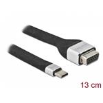 Delock FPC plochý stuhový kabel, USB Type-C™ na VGA (DP Alt Mode), 13 cm 86935