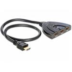 DeLock HDMI 3 - 1 Switch bidirectional - Rozdělovač video / audio - desktop 87619