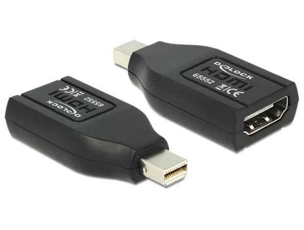 DeLOCK - HDMI adaptér - Mini DisplayPort (M) do HDMI (F) - černá 65552