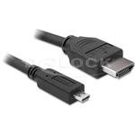 DeLOCK - HDMI s kabelem Ethernet - HDMI (M) do mikro HDMI (M) - 1 m 82661