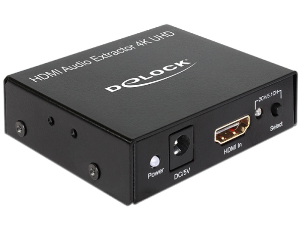 Delock HDMI Stereo / 5.1 Channel Audio Extractor 4K 62692