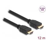 Delock High Speed HDMI kabel, 48 Gbps, 8K 60 Hz, černý, 12 m 82007