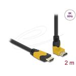 Delock High Speed HDMI kabel samec přímý na samec 90° pravoúhlý nahoru 48 Gbps 8K 60 Hz 2 m 86989