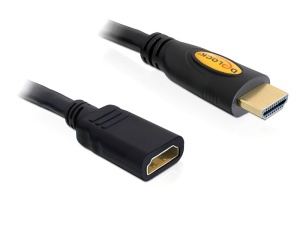 DeLOCK High Speed HDMI with Ethernet - HDMI s prodlužovacím kabelem Ethernet - HDMI (M) do HDMI (F) 83080