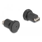 Delock Integrovaný konektor z USB 2.0 Typu Mini-B na USB 2.0 Typu-A, černý 66742