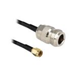 DeLOCK - Kabel antény - RP-SMA (M) do N konektor (F) - 1 m - LMR-195 - černá 88684