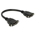 Delock kabel Displayport 1.1 samice montážní > Displayport samice montážní 25 cm 85113