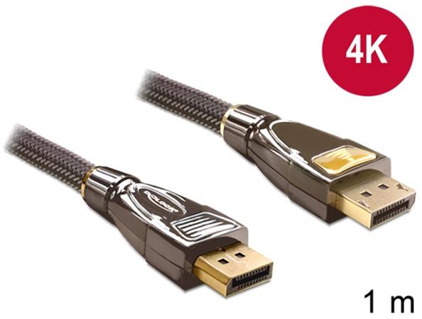 DeLOCK - Kabel DisplayPort - DisplayPort (M) do DisplayPort (M) - 1 m - antracit 82770