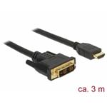 Delock Kabel DVI 18+1 samec > HDMI-A samec 3 m černý 85585