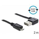 Delock kabel EASY-USB 2.0-A samec pravoúhlý > USB 2.0 micro-B samec 2 m 83383