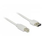 Delock Kabel EASY-USB 2.0 Typ-A samec > USB 2.0 Typ-B samec 5 m bílý 85155