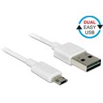 Delock kabel EASY-USB 2.0 Type-A samec > EASY-USB 2.0 Type Micro-B samec bílý 0,2 m 84805