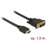Delock Kabel HDMI na DVI 24+1 obousměrný 1,5 m 85653