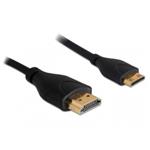 Delock Kabel High Speed HDMI s Ethernetem A- samec > mini C-samec Slim 1 m 83132