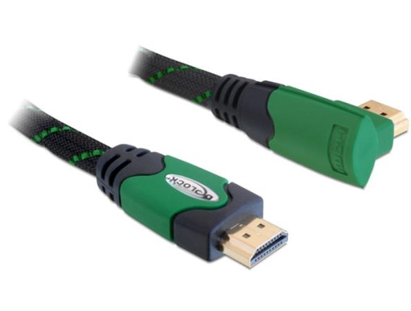 Delock Kabel High Speed HDMI s Ethernetem – HDMI A samec > HDMI A samec pravoúhlý 3 m 82953