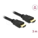 Delock Kabel High Speed HDMI with Ethernet – HDMI A samec > HDMI A samec 4K 3m 84408