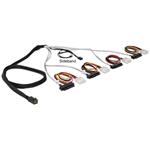 Delock Kabel Mini SAS HD SFF-8643 > 4 x SAS SFF-8482 + napájení + Sideband 0,5 m 83390