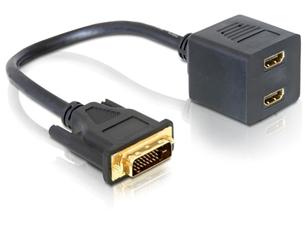 DeLOCK - Kabel obrazovky - HDMI (F) do DVI-D (M) - 20 cm 65069