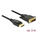 DeLOCK - Kabel obrazovky - jeden spoj - DisplayPort (M) do DVI-D (M) - DisplayPort 1.2a - 3 m - pas 85314