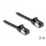 Delock Kabel RJ45 ze zástrčky na zástrčku, Cat.8.1, ohebný, 2 m, černý 80184