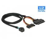 Delock Kabel SFF-8643 samec > U.2 SFF-8639 samec + napájecí konektor SATA 75 cm 84821