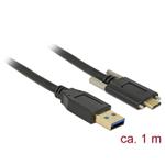 Delock Kabel SuperSpeed USB 10 Gbps (USB 3.1 Gen 2) Type-A samec > USB Type-C™ samec se šrouby po stranách 1 m čer 83718