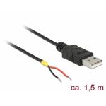 Delock Kabel USB 2.0 Typ-A samec > 2 x dráty bez konektoru 1,5 m Raspberry Pi 85664