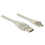 DeLOCK - Kabel USB - Micro USB typ B (M) do USB (M) - USB 2.0 - 50 cm - průhledná