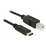 Delock Kabel USB Type-C™ 2.0 samec > USB 2.0 Typ-B samec 0,5 m černý 83328
