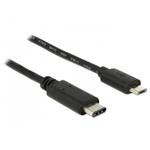 Delock Kabel USB Type-C™ 2.0 samec > USB 2.0 Typ Micro-B samec 2,0 m černý 83334