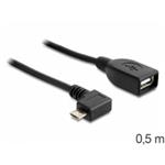 DeLOCK - Kabel USB - USB (F) do Micro USB typ B (M) - USB 2.0 OTG - 50 cm - konektor 90° 83271