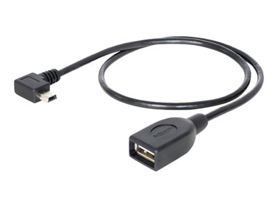 DeLOCK - Kabel USB - USB (F) do mini-USB typ B (M) - USB 2.0 OTG - 50 cm - konektor 90° 83356