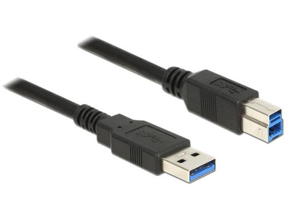 DeLOCK - Kabel USB - USB typ A (M) do USB Type B (M) - USB 3.0 - 1 m - černá 85066