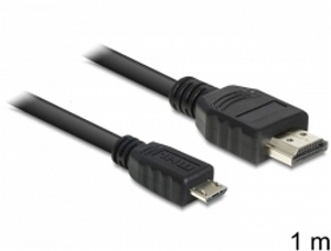 DeLOCK - Kabel video/audio - MHL / HDMI / USB - Micro USB typ B (M) do HDMI (M) - 1 m - černá 83295