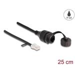 Delock Kabel ze zástrčkového konektoru RJ45 na zásuvkový konektor RJ45 pro vestavné aplikace, s těsnicí krytkou 88012