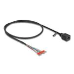 Delock Kabel ze zásuvky RJ45 na dráty s dutinkovými koncovkami Cat.5e, 50 cm, černý 88005