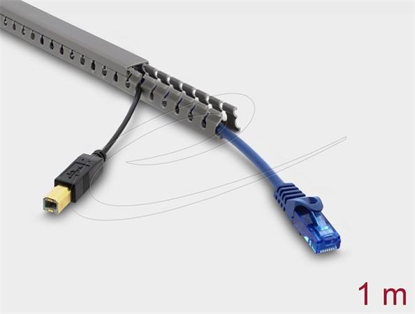 Delock Kabelovod 16 x 16 mm - délka 1 m, šedý 22025