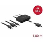Delock Kabelový adaptér USB-C™, HDMI nebo mini DisplayPort na 4K HDMI délky 1,8 m 85830