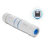 Delock Kabelový konektor ze zásuvky RJ45 na zásuvku RJ45, Cat.6A, se závitem M23.5 x 1,5 mm, s prachotěsností a vo 90661