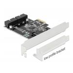 Delock Karta PCI Express na 2 x interní pinové konektory USB 3.0 90387