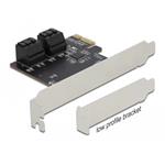 Delock Karta PCI Express x1 SATA se 4 porty - Low Profile 90010