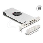 Delock Karta PCI Express x16 na 2 x USB 20 Gb/s USB Type-C Dual Channel s ventilátorem a chladičem , nízkoprofilov 90805
