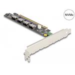 Delock Karta PCI Express x16 na 4 x interní SFF-8654 4i NVMe - rozvětvení 90111