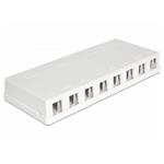 Delock Keystone Box 8-portový, nástěný 86209