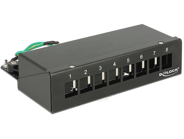 Delock Keystone Desktop Patch Panel 8 Port black 43338