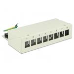 Delock Keystone Desktop Patch Panel 8 Port grey 43336