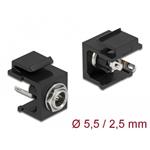 Delock Keystone modul DC 5,5 x 2,5 mm samice černá