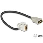 Delock Keystone modul HDMI samice > HDMI samice 110° s kabelem 86326