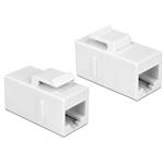 Delock Keystone Modul RJ45 jack > RJ45 jack Cat.6 UTP bílá